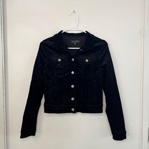 Black Corduroy Cropped Jacket